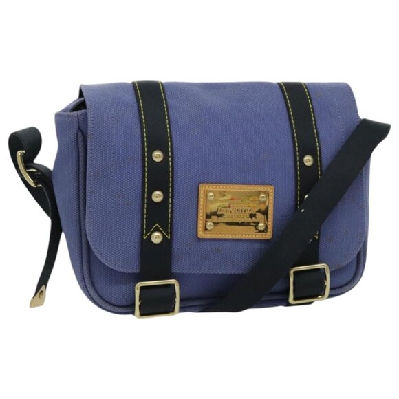 LOUIS VUITTON Antigua Buzzus PM Shoulder Bag Blue M40081 LV Auth bs19172 - Picture 1 of 16